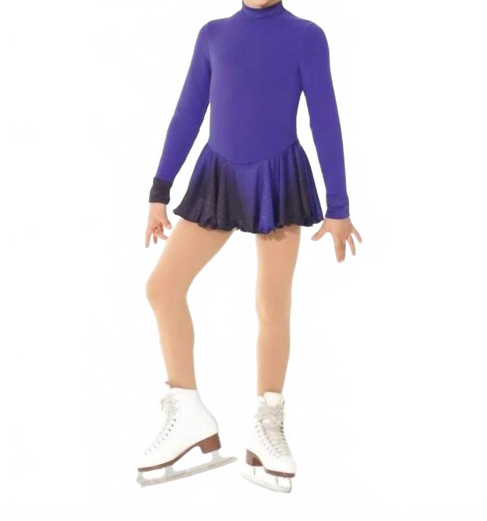 NEW MONDOR polartec long sleeve skate dress in baroque blue